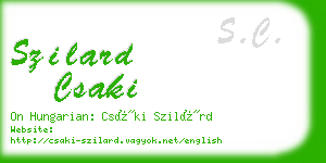 szilard csaki business card